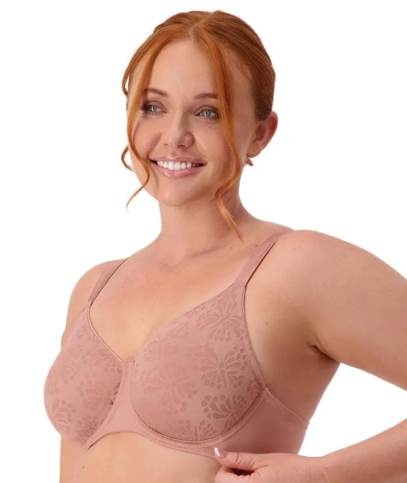Triumph Lacy Minimizer 2 Pack Bra - Toasted Almond/Cherry Rose
