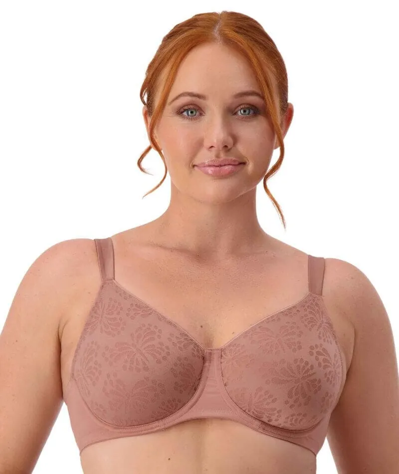 Triumph Lacy Minimizer 2 Pack Bra - Toasted Almond/Cherry Rose