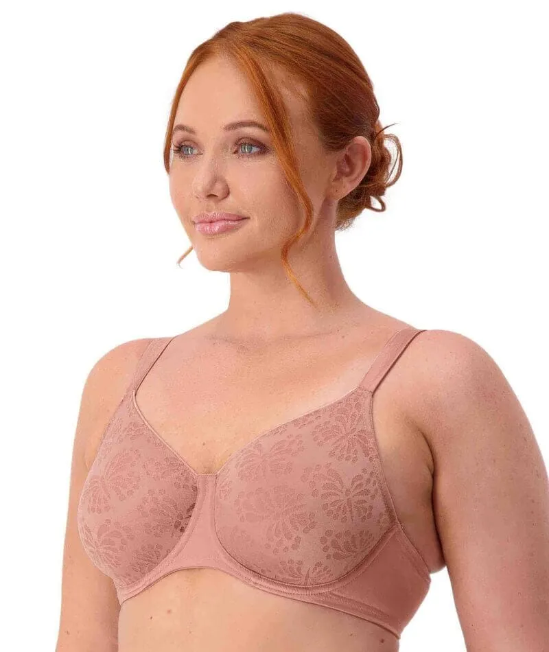 Triumph Lacy Minimizer 2 Pack Bra - Toasted Almond/Cherry Rose