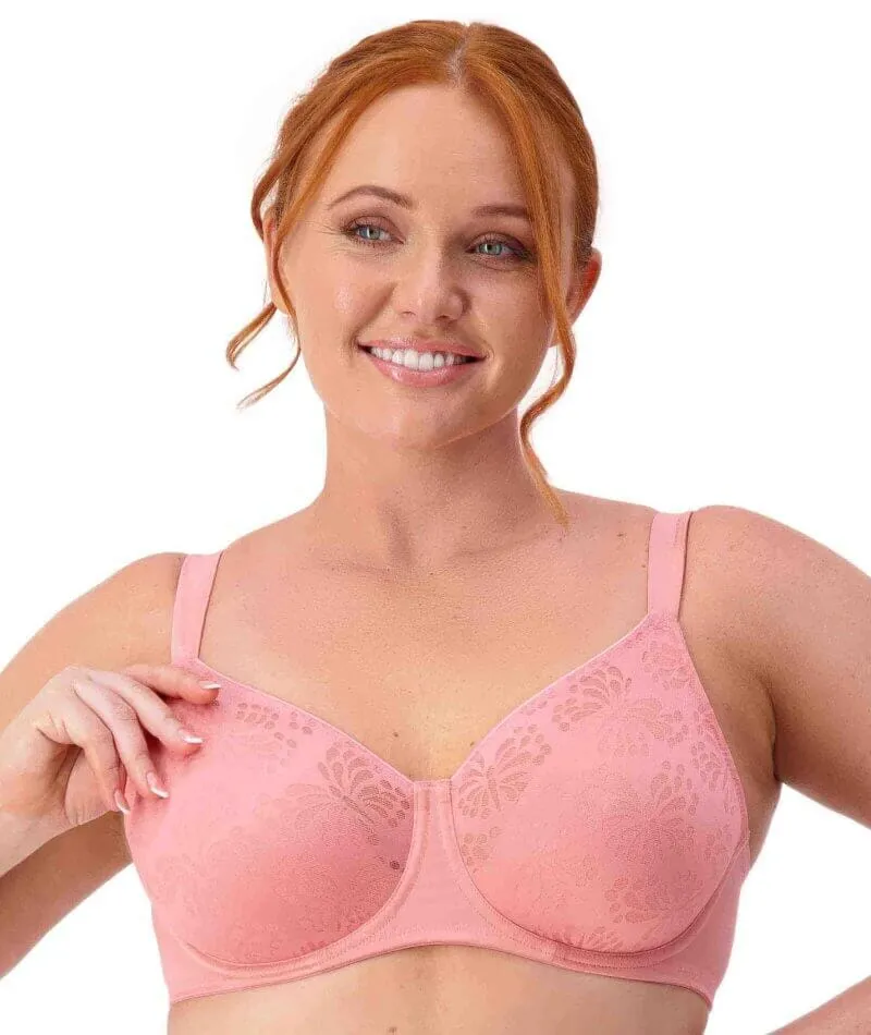 Triumph Lacy Minimizer Bra - Cherry Rose