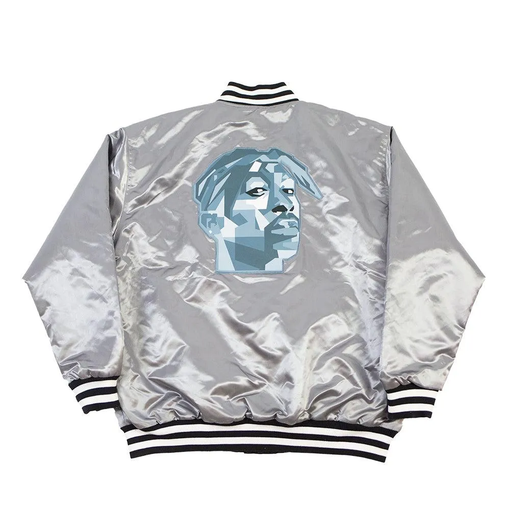 TUPAC 100 MILES SATIN JACKET BLACK