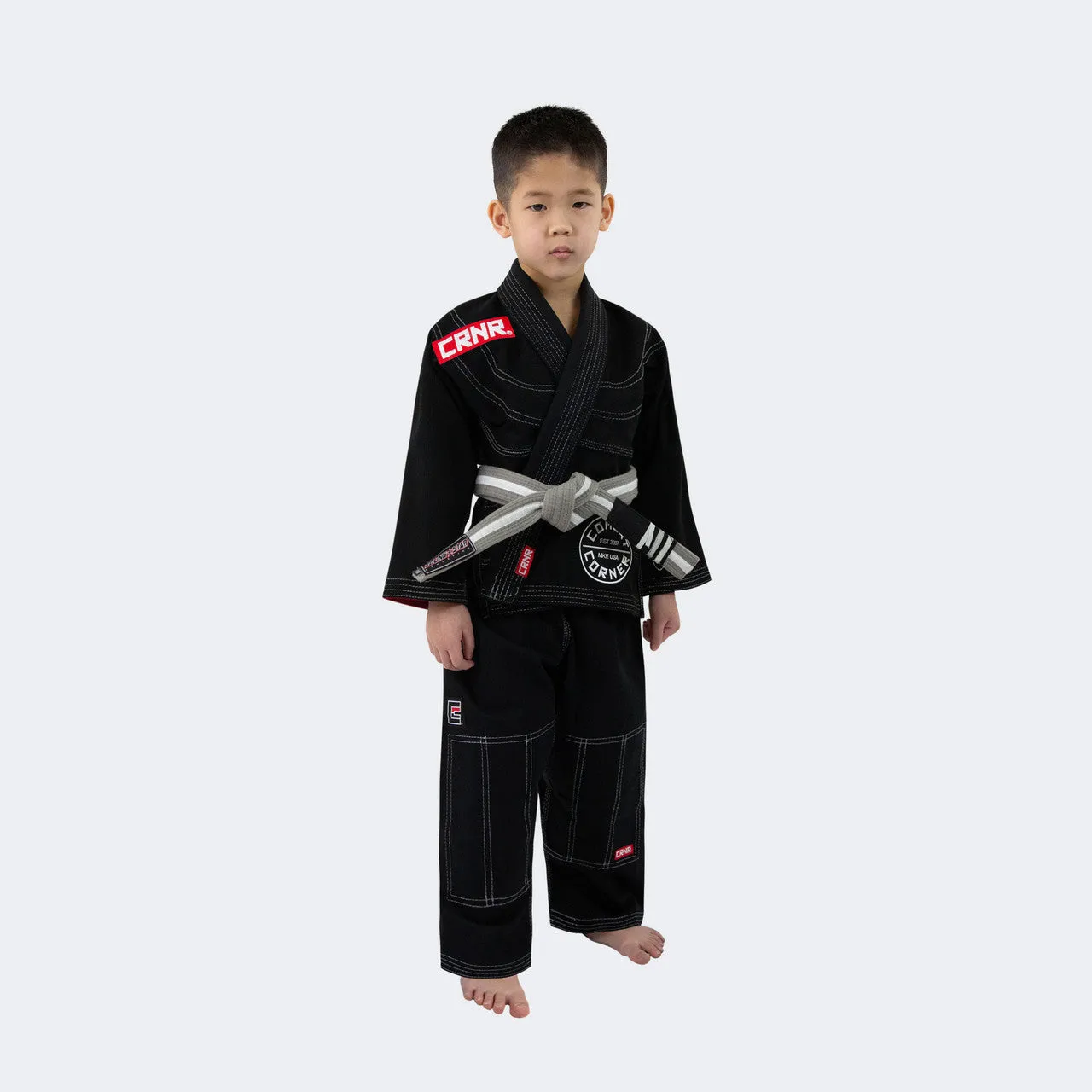 V6 BJJ Gi for barn - Svart