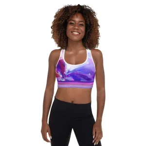Watercolor Butterfly Splash - Padded Sports Bra