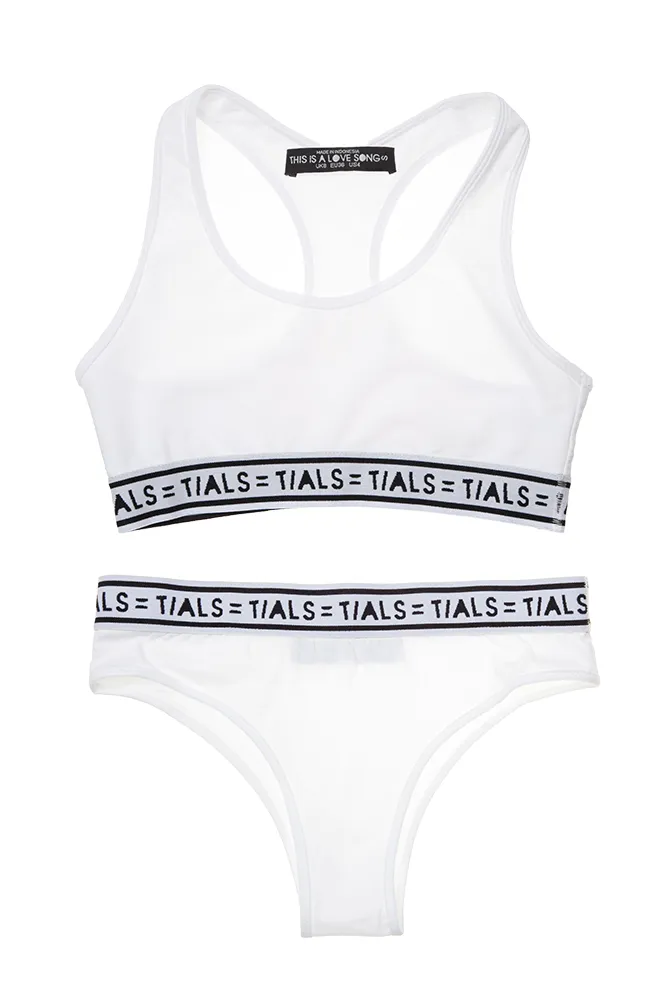 White Essentials Pair - Racerback Bra & Classic Hi-Cut Panty