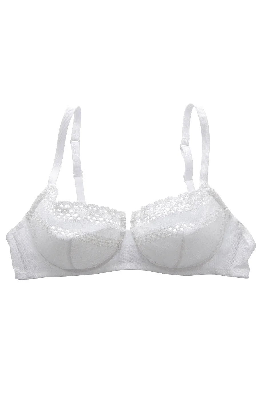 White Lace Balcony Bra