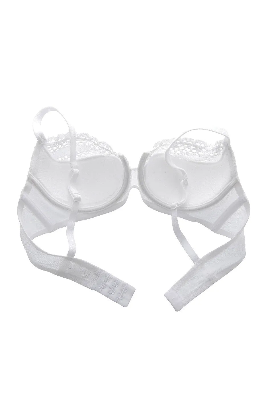 White Lace Balcony Bra