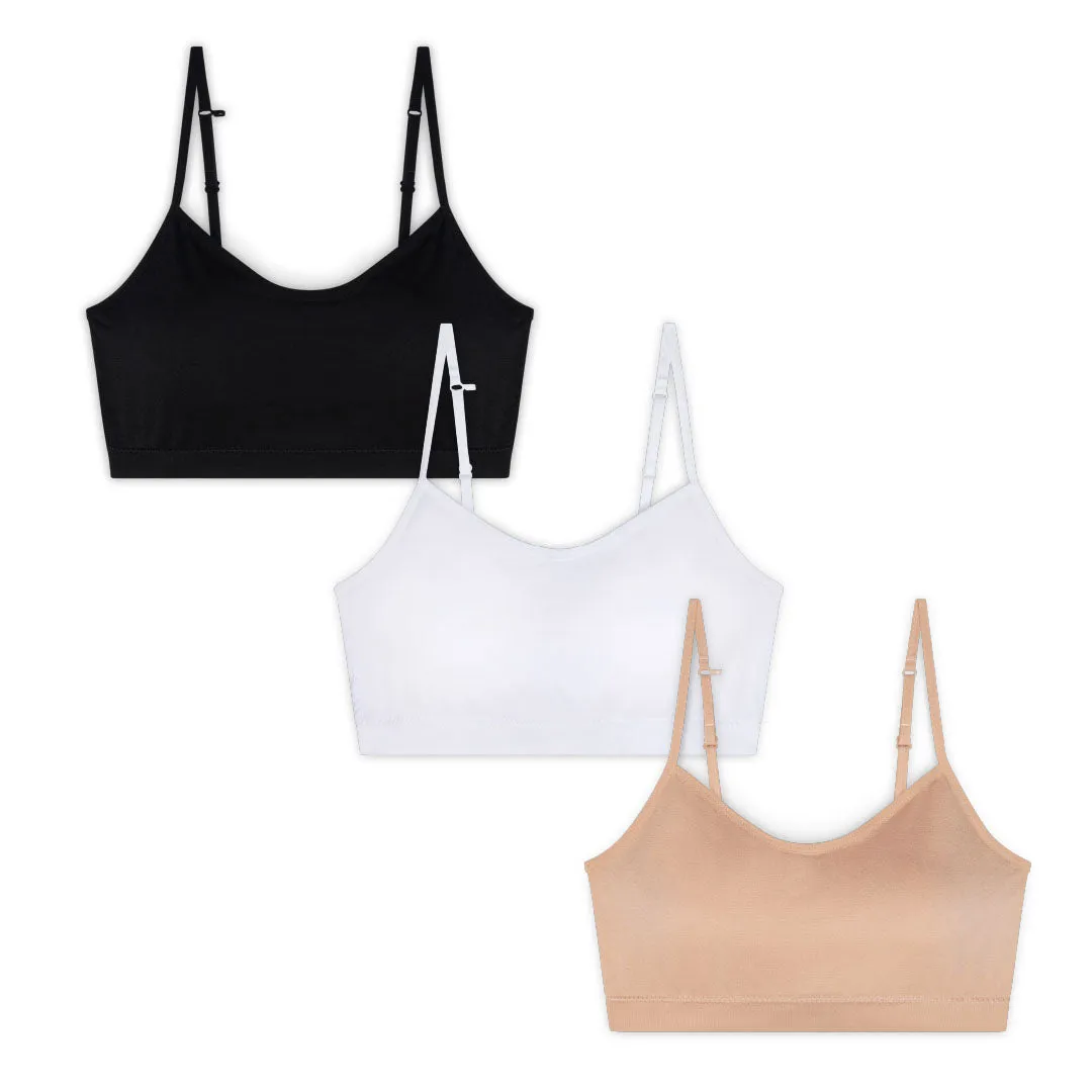 Wireless Sports Bras with Removable Pads - 3 Pack