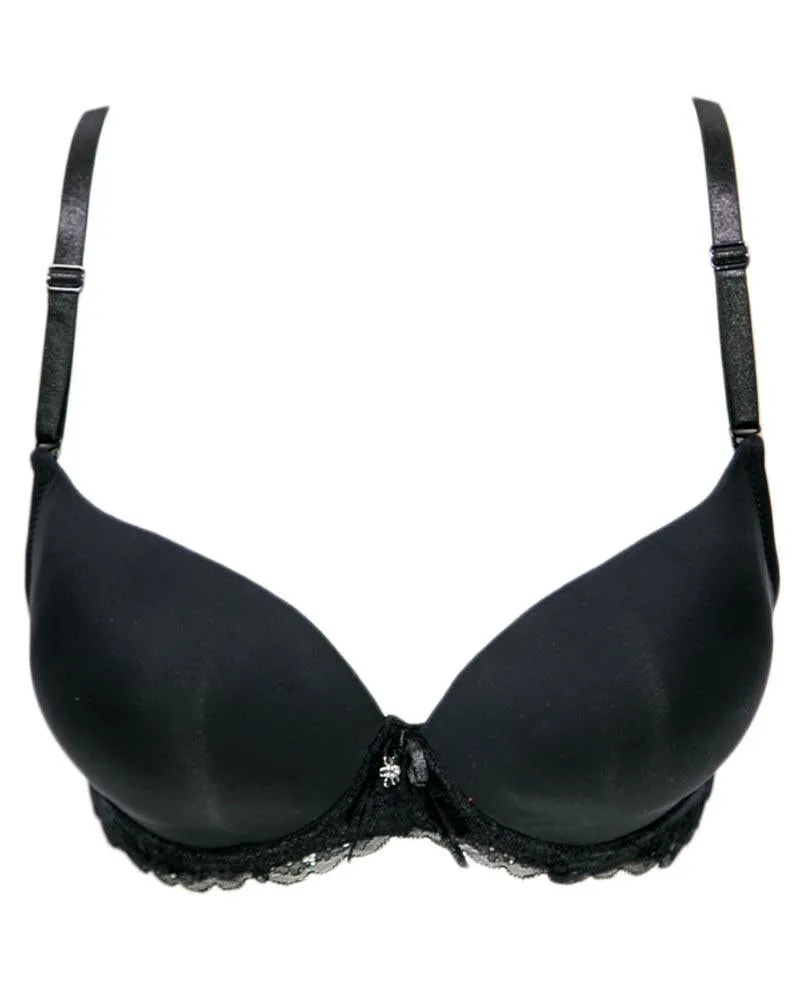 Women Double Padded Underwire Bra - Black - 3005