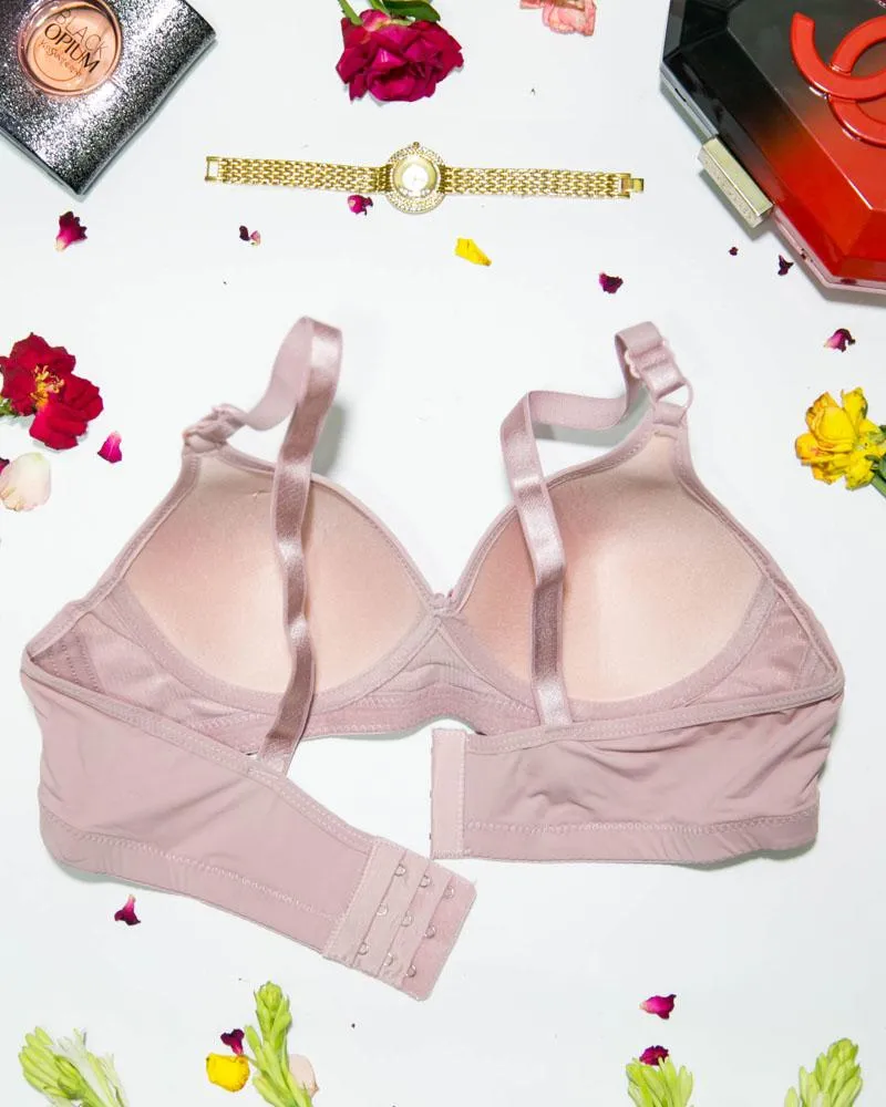 Women Lightly Padded Demi Bra - Pink - 239