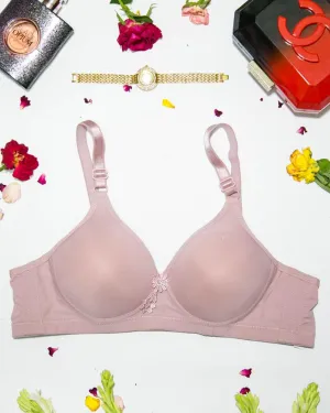 Women Lightly Padded Demi Bra - Pink - 239