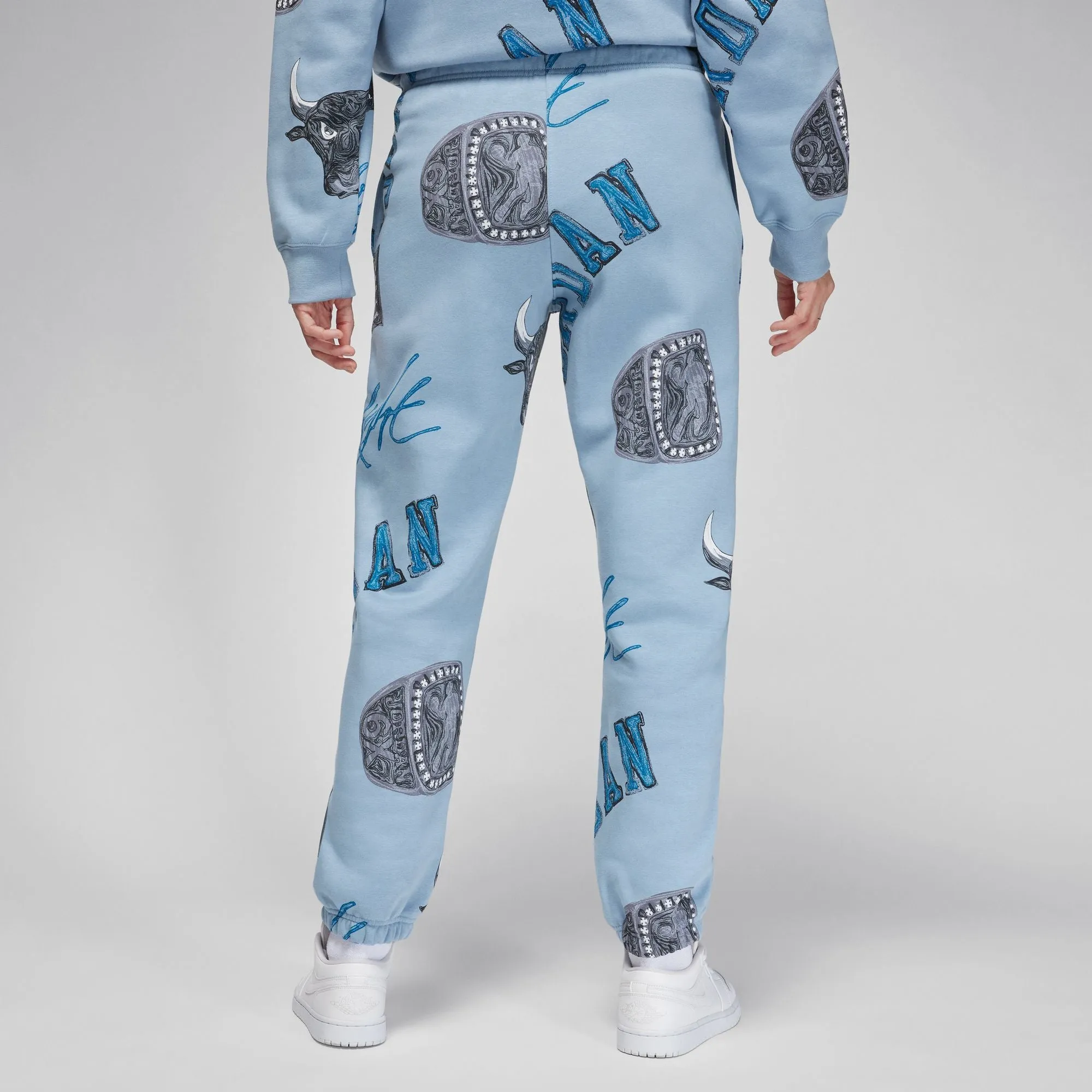 Womens Jordan Brooklyn Fleece Sweatpants 'Blue/Sail'
