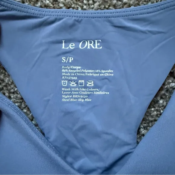 Workout Le Ore Corse Crossover Sports Bra Blue Small