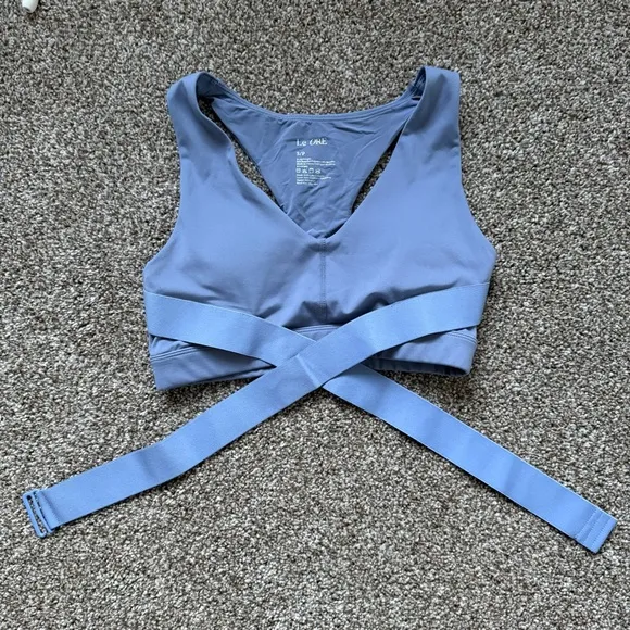 Workout Le Ore Corse Crossover Sports Bra Blue Small