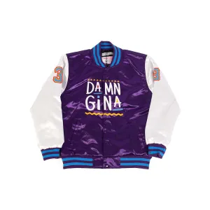 YOUTH DAMN GINA SATIN JACKET PURPLE