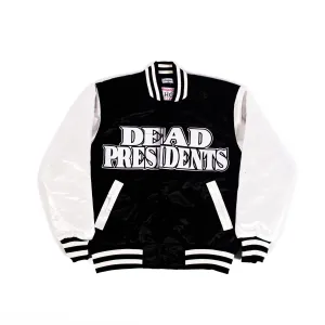 YOUTH DEAD PRESIDENTS SATIN JACKET BLACK/WHITE