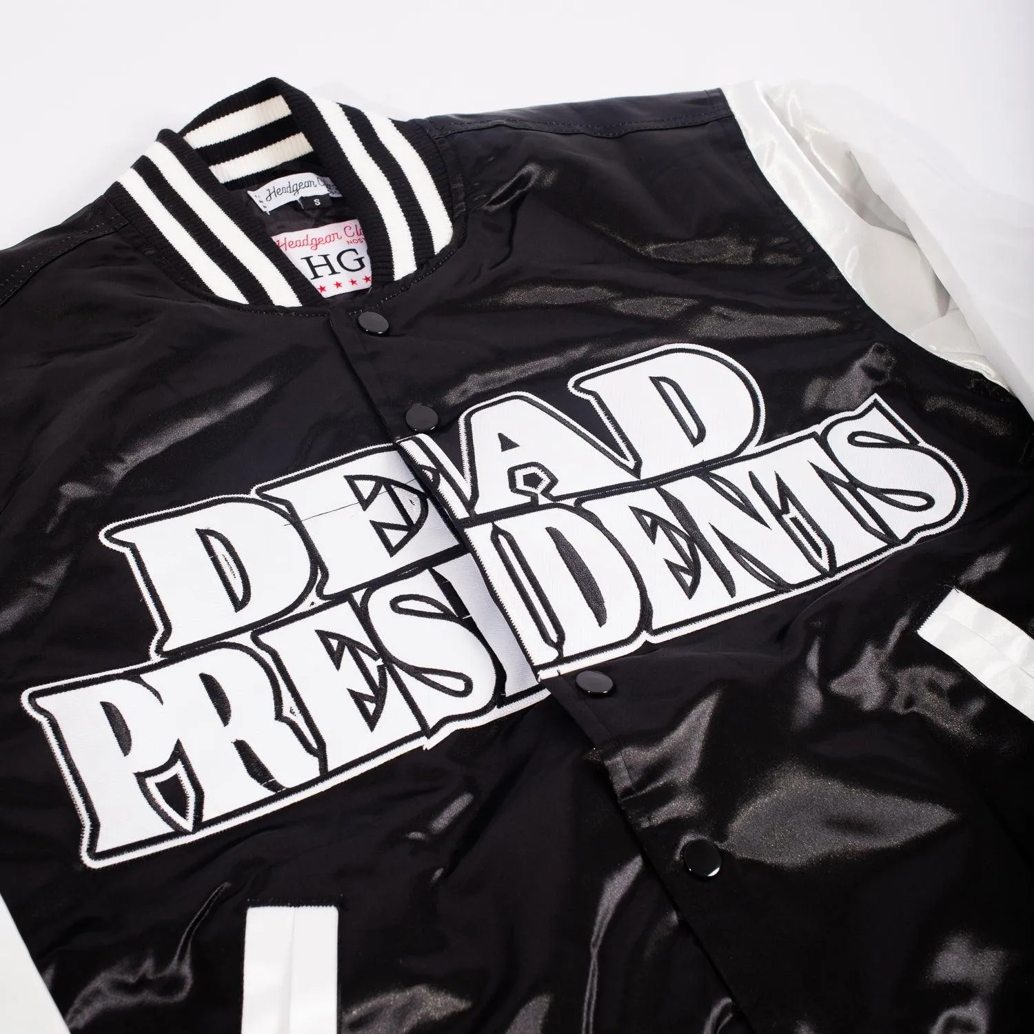YOUTH DEAD PRESIDENTS SATIN JACKET BLACK/WHITE