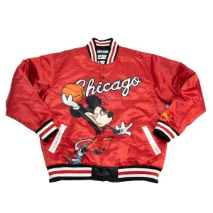 YOUTH MICKEY MOUSE SATIN JACKET RED