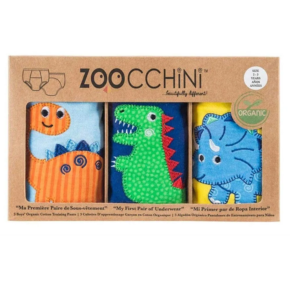 ZOOCCHINI Organic Potty Training Pants Set (Jurassic Pals)